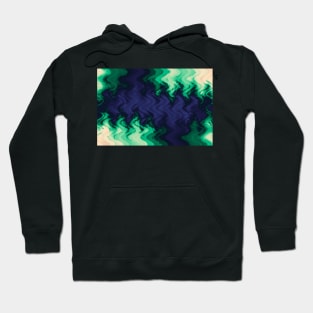 The abyss, blue and green abstract deep underwater print Hoodie